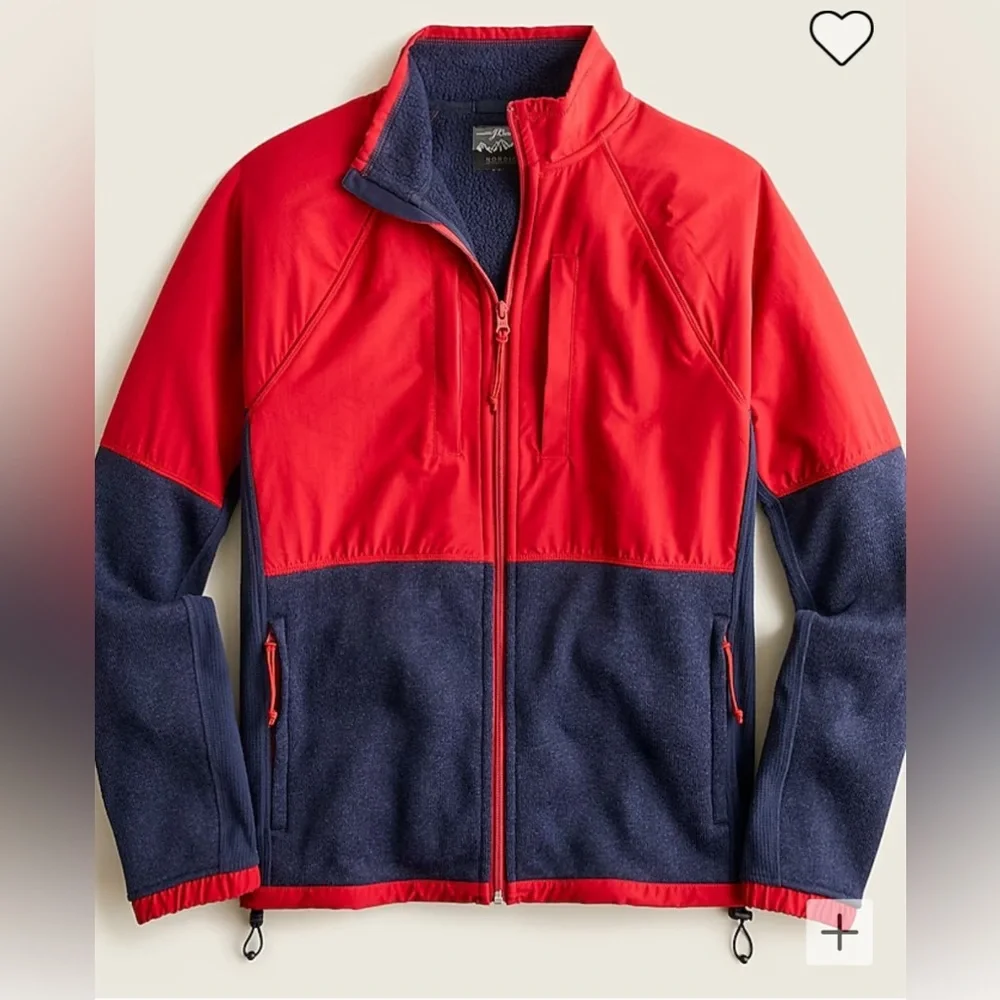 New J. Crew Nordic Sweater Fleece Full-zip Jacket!!!